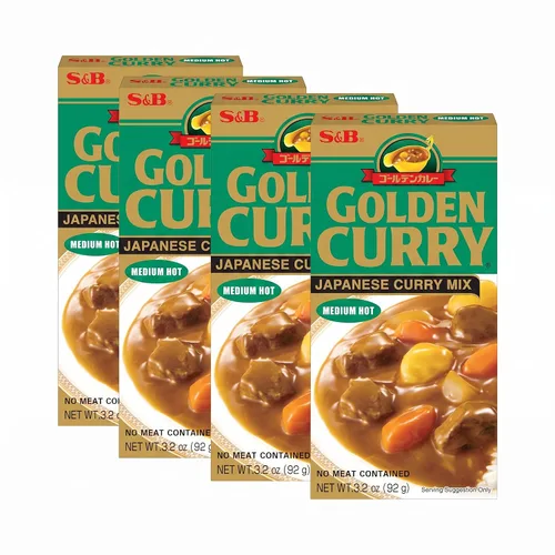 Vista 9 de S&B, Golden Curry - Mezcla de curry japonés, medio caliente, 3.2 oz