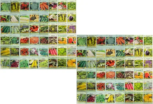Vista 2 de Juego de 100 paquetes de semillas vegetales tradicionales variadas de Valley Greene 100% sin OMG
