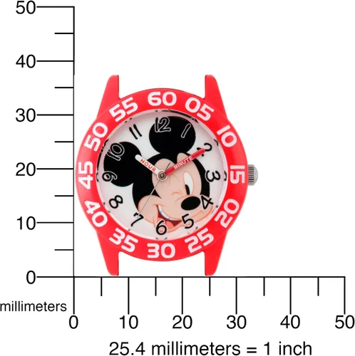 Vista 5 de Disney Mickey Mouse - Reloj analógico de cuarzo 3D para niños, Rojo
