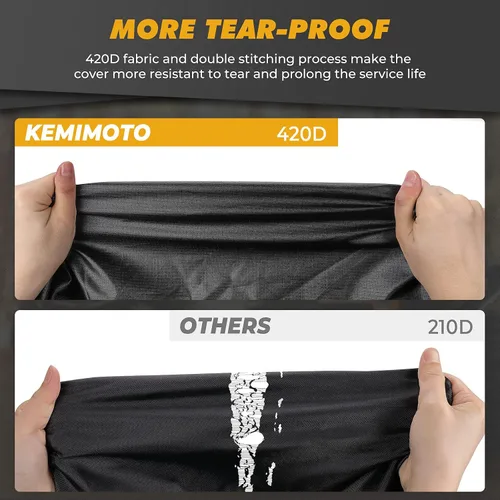 Vista 5 de Funda RZR, funda Kemimoto para UTV impermeable para todo tipo de clima, cubierta resistente con tiras reflectantes y cremallera lateral compatible