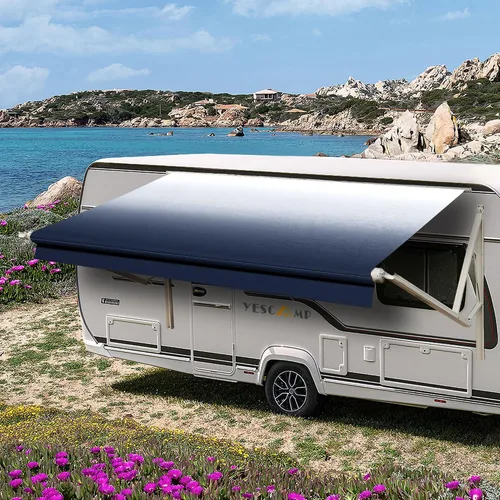 Vista 11 de YESCAMP Tela de repuesto para toldo de autocaravana, resistente a la intemperie, de 4 capas, vinilo de 18.5oz para toldo de camper - Toldo universal