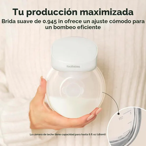 Vista 4 de KeaBabies Extractor de leche manos libres, extractor de leche inalámbrico