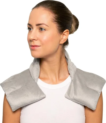 Vista 3 de Bed Buddy Almohadilla térmica para microondas y envoltura refrescante para el cuello, envoltura cómoda para cuello y hombros, apta para microondas