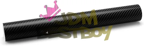 Vista 4 de JDMBESTBOY Muestra Negra de Vinilo Brillante de Fibra de Carbono 4D para Automóvil, Lámina Adhesiva Calcomanía Sin Burbujas con Liberación de Aire