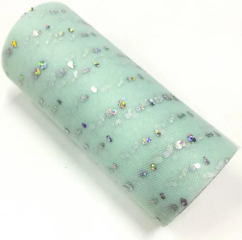Vista 55 de Rollo de tul con lentejuelas con purpurina, decoración de boda, suministros de organza para fiestas de cumpleaños, carrete de tela, vestido tutú
