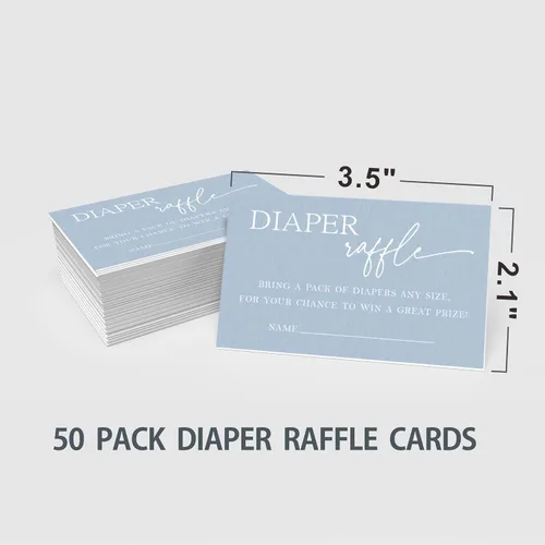 Vista 4 de Juegos de baby shower, 1 letrero de pie para rifas de pañales con 50 boletos para rifas de pañales, decoraciones y suministros para fiesta de baby