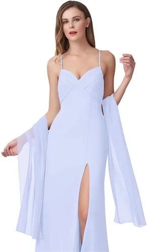 Vista 12 de Chales de gasa para mujer, bufandas para dama de honor, boda, noche, graduación, fiesta, ocasiones especiales, vestidos de 90 x 20 pulgadas