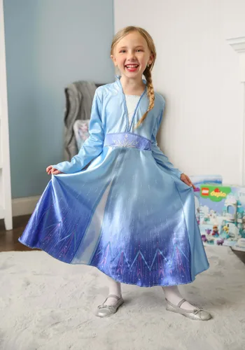 Vista 4 de Disfraz de Elsa Deluxe de Frozen 2 para Niñas Multicolor
