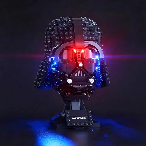 Vista 11 de Vaodest Kit de luces LED compatible con el casco Lego Barad-dûr Sauron 11373, luces de modelo de construcción con diseño de cable oculto, juego