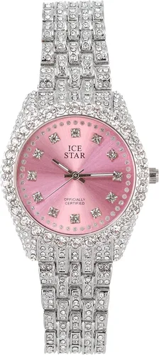 Vista 7 de Techno Pave Reloj elegante con esfera de diamantes de 1.260 in para mujer
