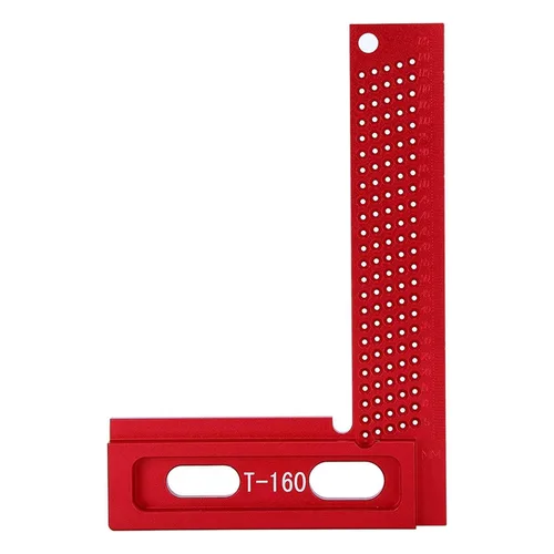 Vista 2 de Regla de marcado, regla de carpintería de aleación de aluminio, resistente al desgaste, herramienta de medición de ángulo recto resistente al óxido