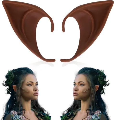 Vista 8 de FRESHME Orejas de Hada Duende Pixie – Orejas Puntiagudas Suaves Élficas para Cosplay, Mascarada, Vampiro, Orejas de Hada, Accesorios de Disfraz