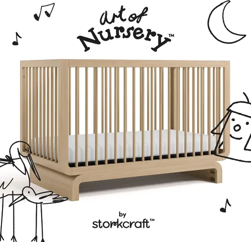 Vista 8 de Storkcraft Santorini - Cuna convertible 5 en 1 con barandilla Driftwood