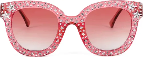 Vista 4 de FEISEDY Gafas de sol vintage con diamantes de imitación de cristal de ojo de gato para mujer B4068