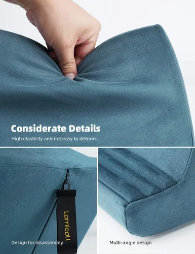 Vista 6 de Lamicall Soporte de Almohada para Tableta, Almohadilla Suave para el Regazo - Soporte Dock para Tableta para Cama con 6 Ángulos de Visualización