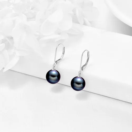 Vista 3 de KECHO Aretes de gota de perlas de agua dulce de oro macizo de 14 quilates para mujer, regalos de dama de honor para ella