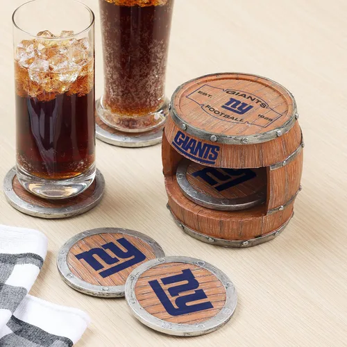 Vista 110 de FOCO NFL Team Logo 5-Pack Barrel Beverage Drink Coaster Set