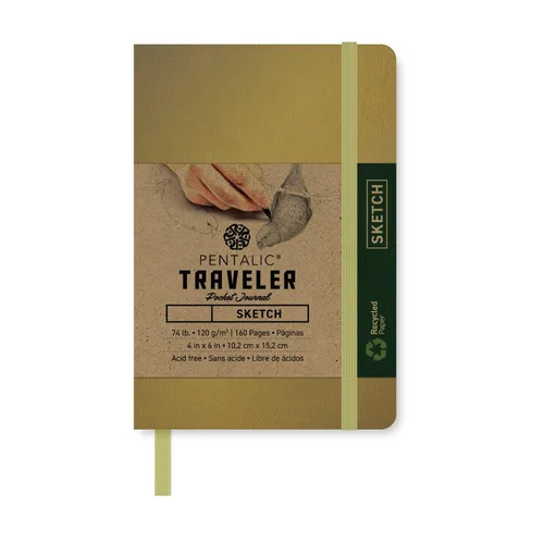 Vista 18 de Cuaderno de bocetos Travelers Dot Grid Pentalic Art, libre de ácidos