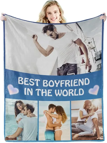 Vista 11 de Abybela Mantas personalizadas con fotos, mantas con fotos personalizadas con mis propias fotos, manta personalizada regalos para el día de la madre