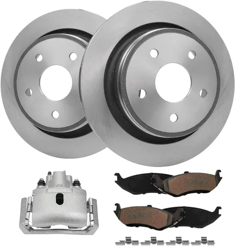 Vista 60 de Detroit Axle - Rotores de freno para Nissan NV2500 NV3500 NV1500 NV1500 2012-2021, repuesto de rotores de freno de disco: rotor delantero de 14.17