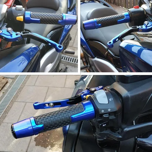 Vista 4 de Para Yamaha XT660 XT660X XT660R XT660Z 2004-2020 Palancas de embrague de freno extensibles plegables para motocicleta, embrague de freno ajustables