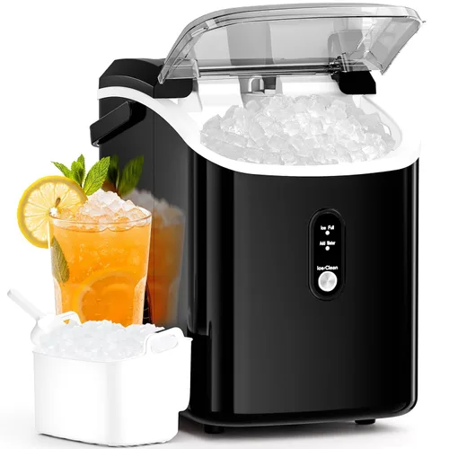 Vista 11 de Antarctic Star Nugget - Máquina de hielo de pellets de 34 libras/día con autolimpieza, lista para hielo rápido en 10 minutos, máquina de hielo