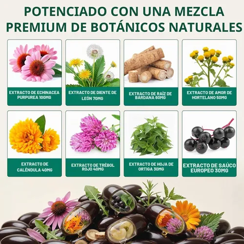 Vista 3 de Suplementos de drenaje linfático, soporte del sistema linfático