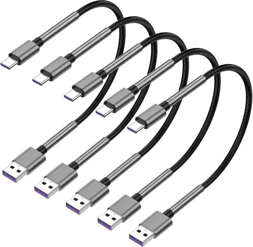 Vista 14 de [Paquete de 5 de 1 pie] Compatible con Samsung Galaxy S9 S10 S8 Plus Cable Cargador (Carga Rápida 3A), Cable Cargador TPE USB C Tipo C, USB A a Tipo