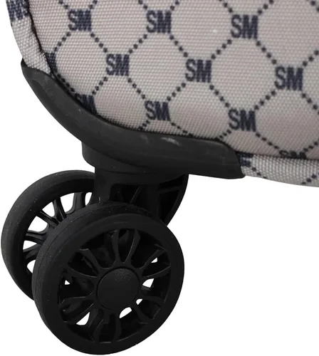 Vista 6 de steve madden Equipaje de diseñador, Noble NegroGris, Bolsa de mano con ruedas giratorias
