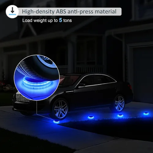 Vista 5 de Luces solares para cubierta al aire libre, impermeables, luces de paso al aire libre, panel solar, luces solares ABS anti-presión, luces solares Azul