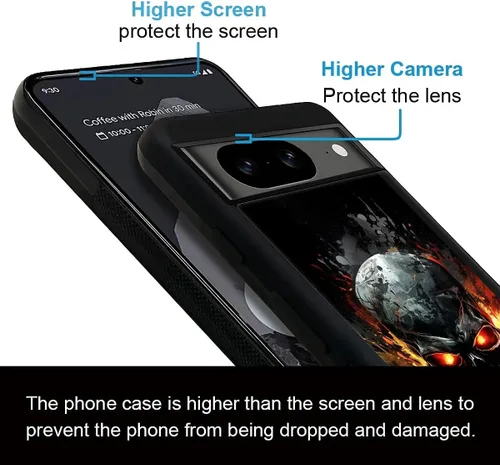 Vista 1754 de Compatible con Google Pixel 4A 5G Mobile Case Creative Acrylic Panel trasero Silicona Protección Grip especialmente diseñado para Google Pixel 4A 5G