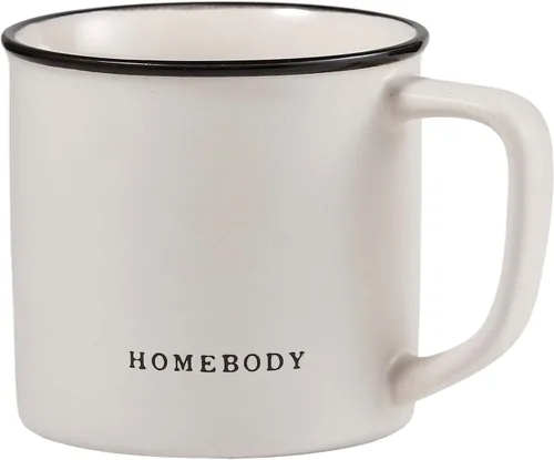 Vista 20 de Santa Barbara Design Studio Tazas de café en blanco y negro con diseños cara a cara, taza de cerámica, 16 onzas, 5 minutos más color fantasía