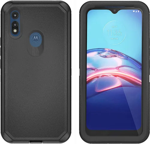 Vista 2 de Asuwish Funda de teléfono para Moto E 2020 Motorola E7 con protector de pantalla y cubierta para celda, híbrida a prueba de golpes, accesorios
