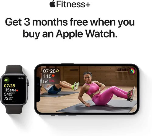 Vista 5 de Apple Watch Series 6 (GPS + Cellular, 44mm) - Silver Stainless Steel Case with White Sport Band (Renewed)