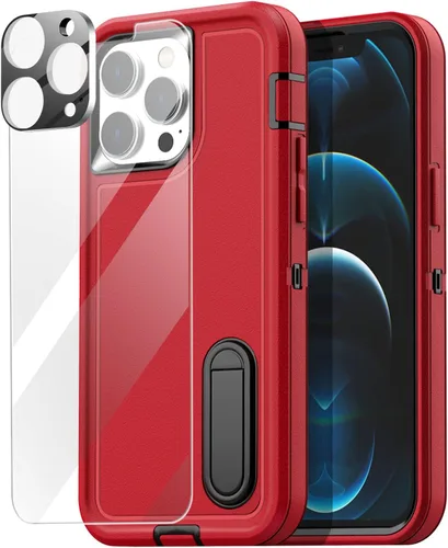 Vista 16 de AICase Funda para iPhone 12 Pro Max (6.7"), resistente protección contra caídas, cuerpo completo, a prueba de golpes, a prueba de polvo, protección