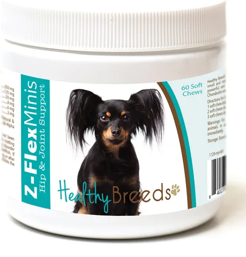 Vista 74 de Healthy Breeds Affenpinscher Z-Flex Minis - Masticables suaves para cadera y articulaciones, 60