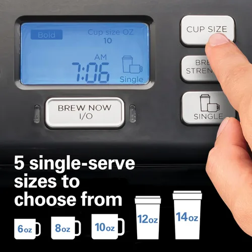 Vista 6 de Hamilton Beach FlexBrew Trio - Cafetera de goteo de 2 vías y una sola Negro