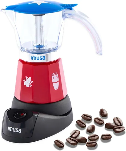 Vista 11 de IMUSA Cafetera eléctrica de almendras de 3 o 2 tazas, cafetera moka compacta con función de mantener el calor, base desmontable, cafetera de leche