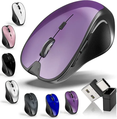 Vista 9 de Ratón para MacBook Wireless Bluetooth Laptop Mac Pro PC Ratones con Jiggler 10. Mouse inalámbrico Bluetooth (blanco)