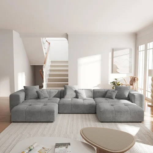 Vista 21 de JACH Sofás seccionales de 2 plazas, sofá moderno de oficina, sofá modular de dos plazas, sofá cama acogedor para apartamento, dormitorio, sala