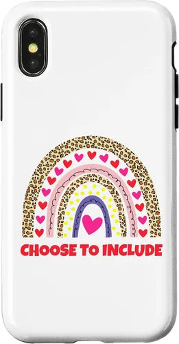 Vista 5 de Choose to Include Leopard Rainbow Special Needs Awareness Case for iPhone 17