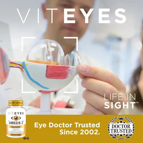 Vista 5 de Viteyes AREDS 2 Fórmula Clásica de Salud Macular en Cápsulas Blandas, Vitamina para la Salud Ocular y Protección de la Visión, Bajo en Zinc