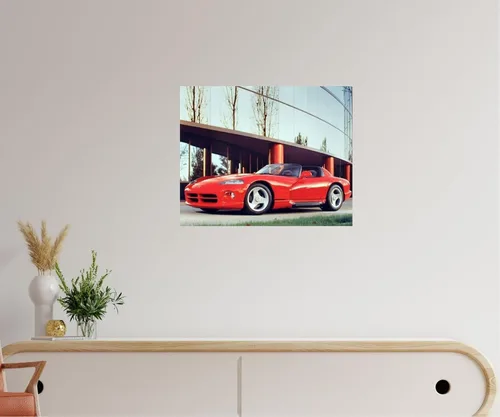 Vista 3 de Impact Posters Gallery Decoración de pared de coche deportivo, póster rojo SRT Dodge Viper (16 x 20 pulgadas)