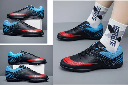 Vista 7 de Josaju Zapatos deportivos de fútbol para hombre y mujer, para deportes al aire libre, interiores, correr, caminar, zapatos de fútbol