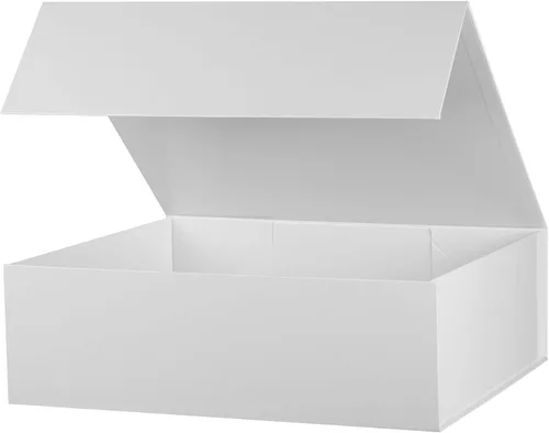 Vista 16 de Caja de regalo negra de 16 x 13 x 5.3 pulgadas, caja de regalo para padrinos de boda con tapa magnética, cajas de regalo grandes para Pascua, día