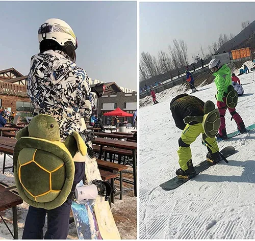 Vista 4 de Protective Gear for Skiing Skating Snowboarding Cute Turtle Tortoise Cushion Green