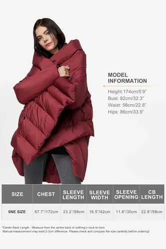 Vista 6 de Orolay Chaqueta tipo capa acolchada para mujer