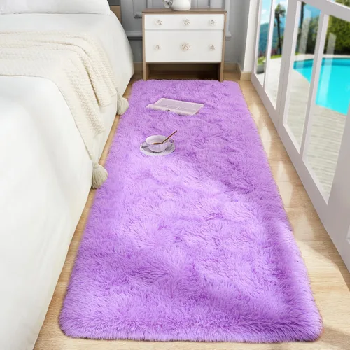 Vista 54 de Foxmas Alfombras de Área Suaves y Esponjosas para Dormitorio, Habitación de los Niños, Alfombra de Guardería de Felpa Peluda, Alfombras Peludas