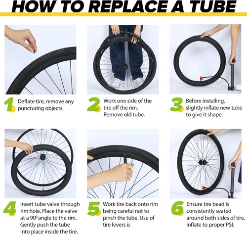Vista 8 de 1/2/4 Pack 20x4 26x4.0 Fat Bike Tube with AV 32mm Schrader Valve, Premium Butyl Rubber Fat Tire Bike Tubes with Tire Levers, 20, 26x3.5-4.5 Bike
