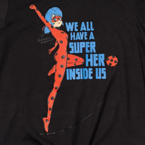 Vista 6 de Miraculous Ladybug - Conjunto de camiseta y pantalones cortos con diseño de nudos para niñas